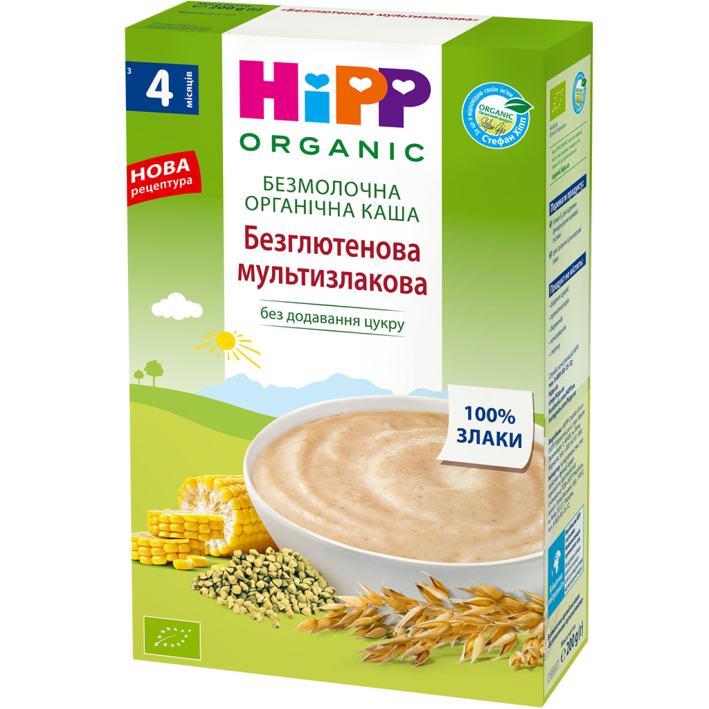 Дитяча каша HiPP Безглютенова мультизлакова Нова рецептура 200 г (9062300137405) - изображение 1