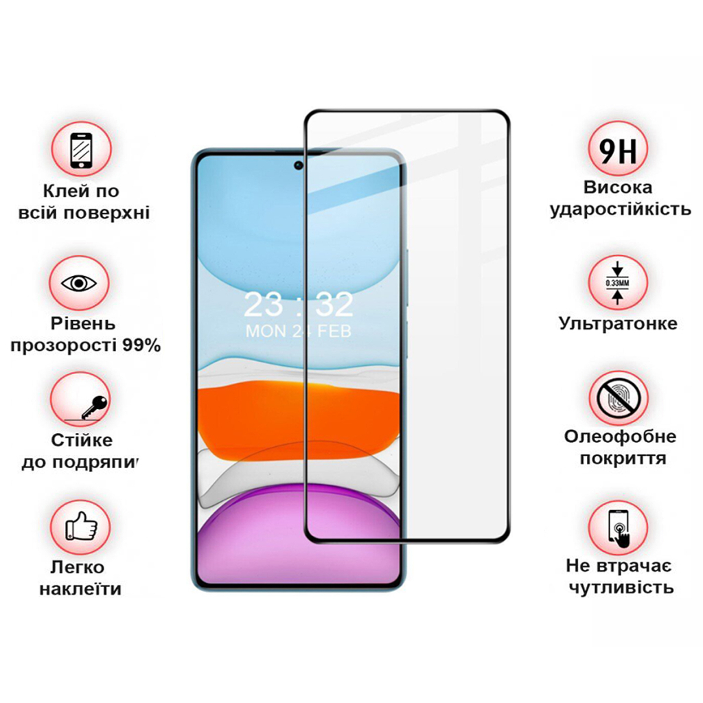 Скло захисне BeCover Xiaomi Redmi Note 14 4G Black (713099) - зображення 3
