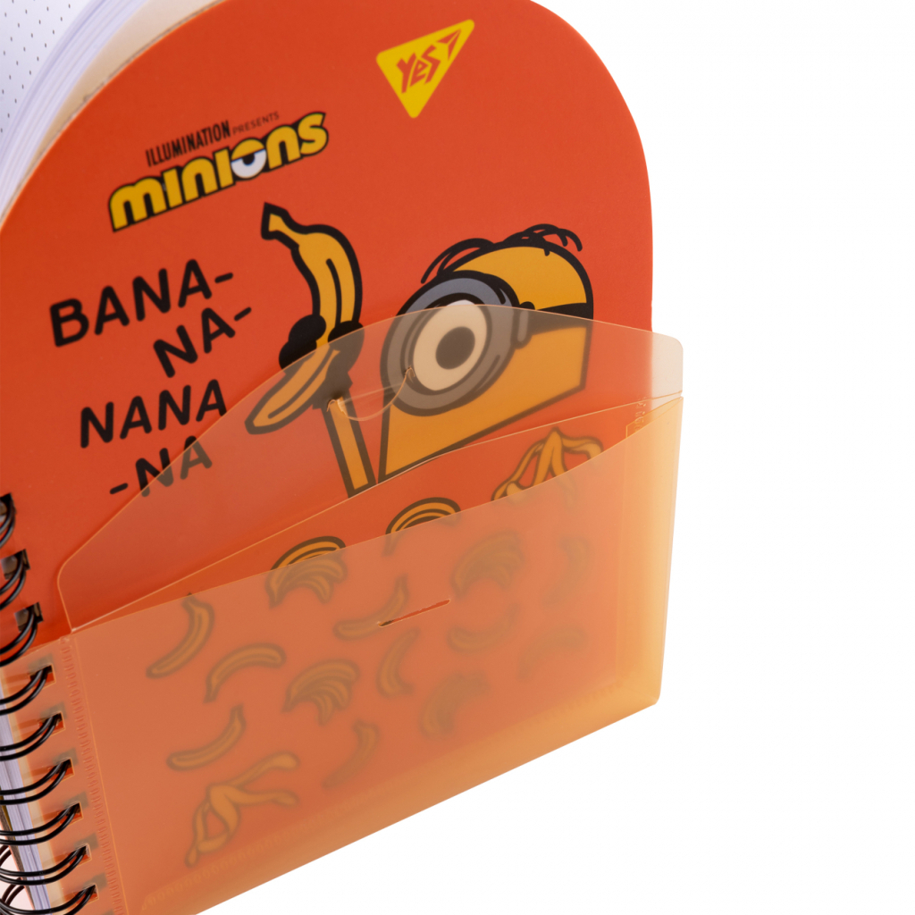Блокнот Yes В6+ подвійна cпіраль з пластиковою кишенею Minions крапка (151793) - зображення 4