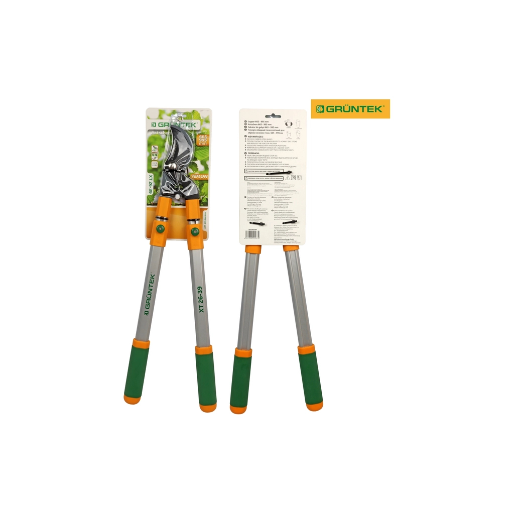 Секатор Gruntek XT 26-39 Premium обвідний, d 35мм, 665-995мм, з телескопiчними ручками (295066099) - зображення 10
