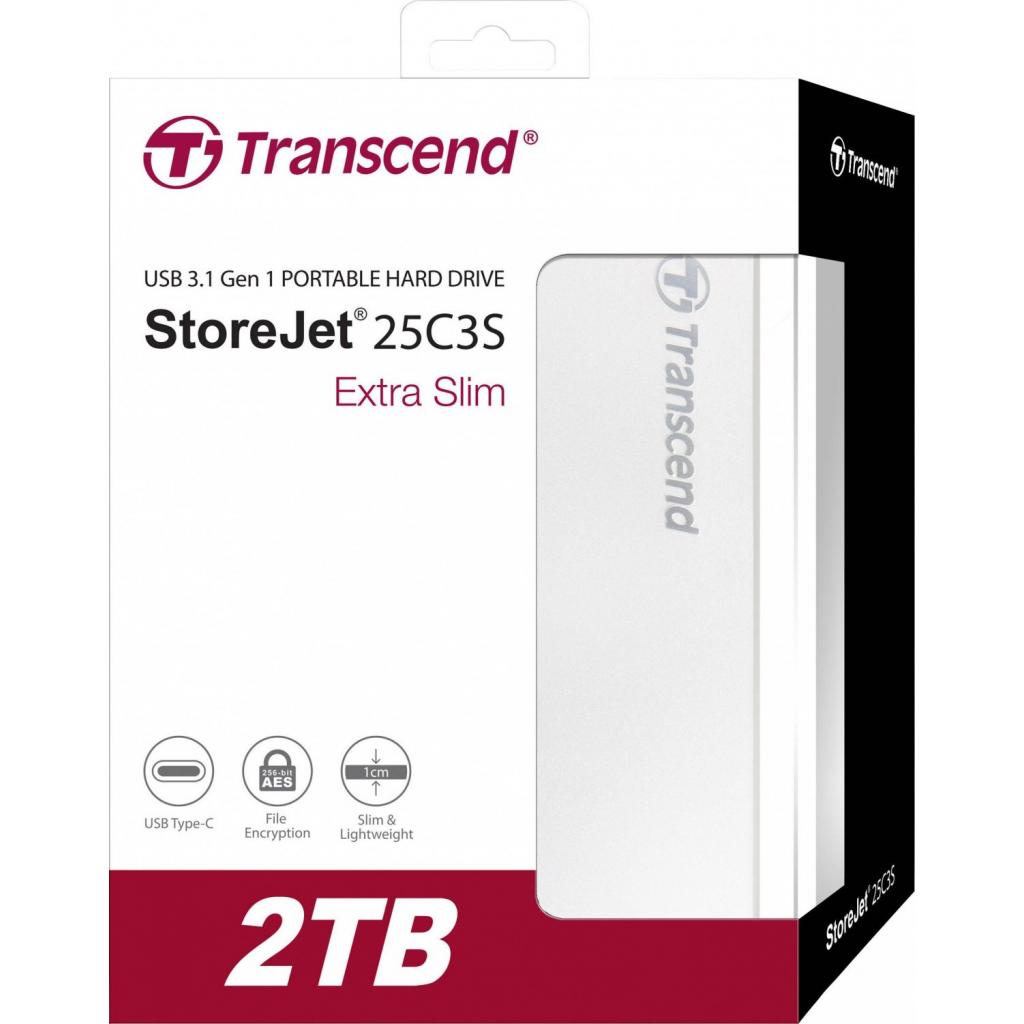 Зовнішній жорсткий диск 2.5" 2TB Transcend (TS2TSJ25C3S) - зображення 4