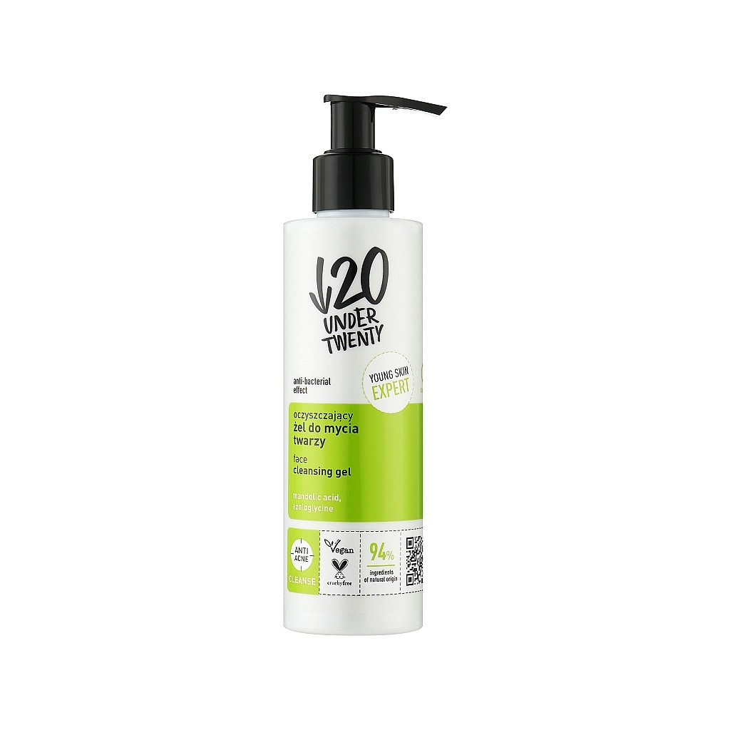 Гель для вмивання Under Twenty Anti Acne 190 мл (5900717511118) - зображення 1