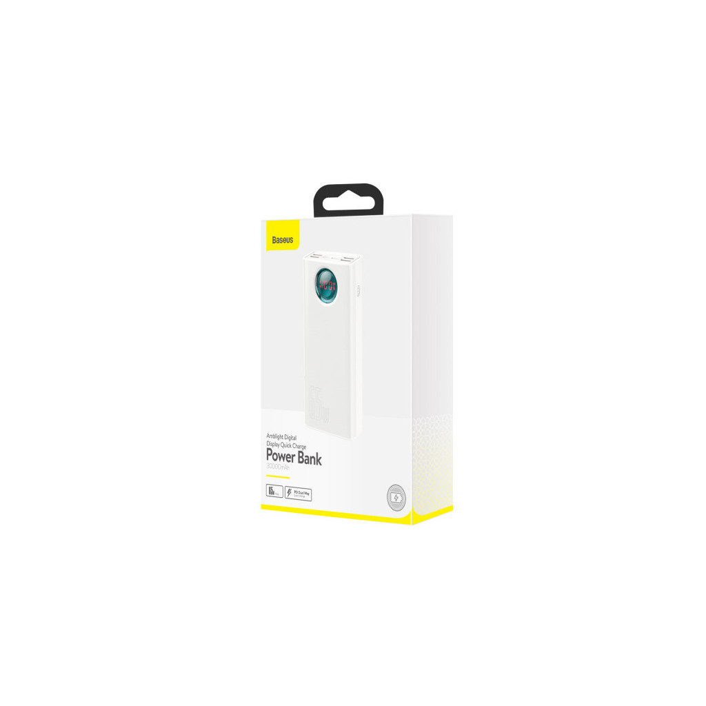 Батарея універсальна Baseus Amblight 30000mAh 65W, 6A, QC3.0, PD3.0, cable Type-C/100W (PPLG-A02) - зображення 7