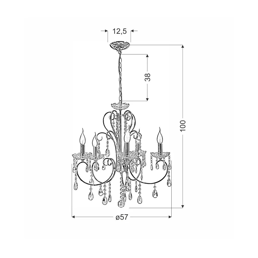 Люстра Candellux AURORA (35-73730) - зображення 2