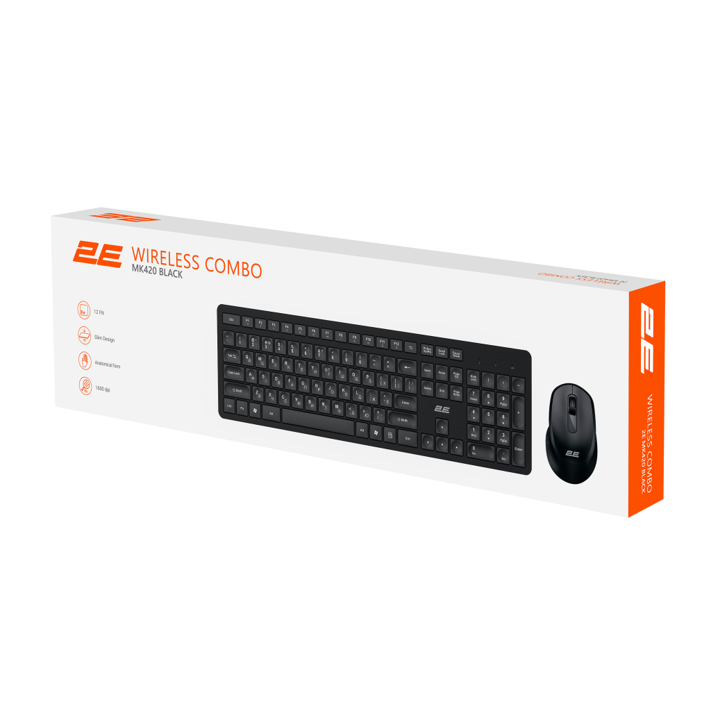 Комплект 2E MK420 Wireless UA Black (2E-MK420WB_UA) - зображення 11