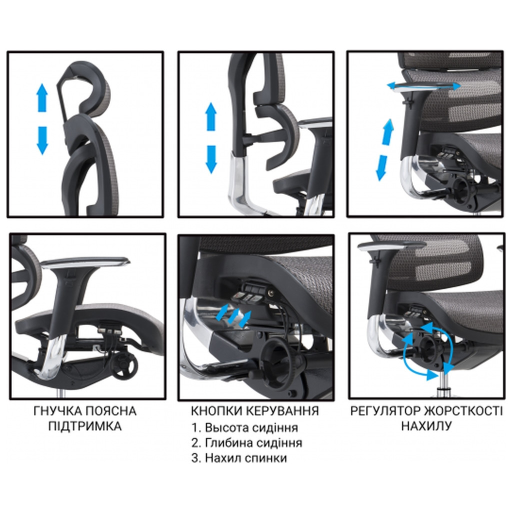 Офісне крісло GT Racer X-702L Black (X-702L Black (W-61)) - зображення 8