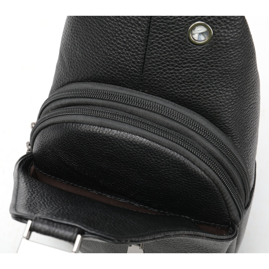 Сумка Vintage Слінг через плече в зернистій шкірі Чорна (20249) - зображення 7