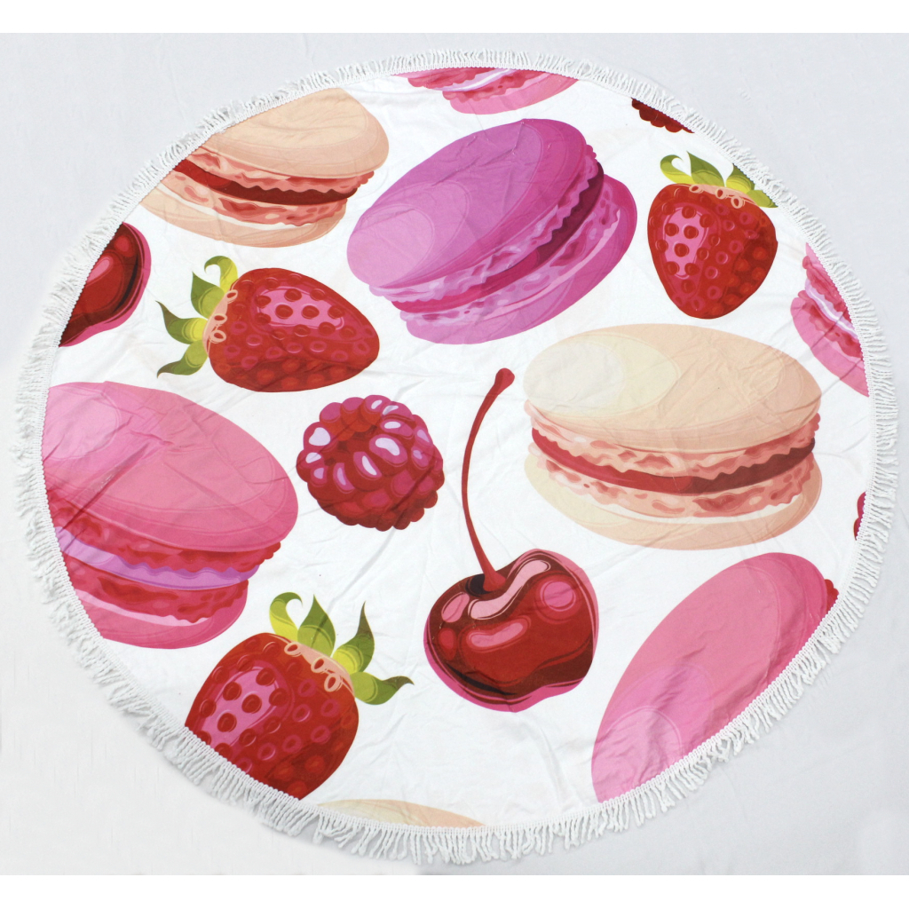 Рушник MirSon пляжний №5075 Summer Time Fruit Macaroons 150x150 см (2200003947830) - зображення 2