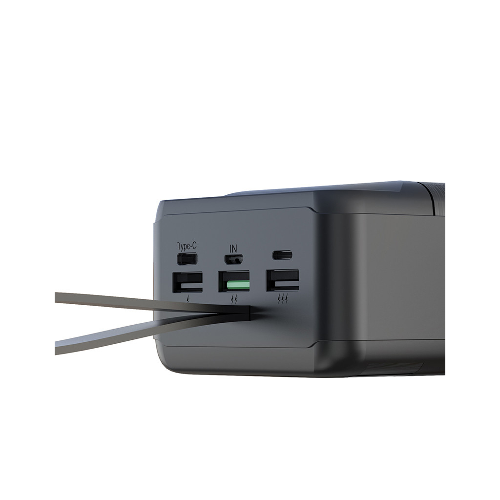 Батарея універсальна XO 80000mAh, PD/18W, QC3.0/22.5W, flashlight, Input(Micro,Type-C,Lightning), Output(3*USB,Type-C) (XO-PR160 / 29209) - зображення 3