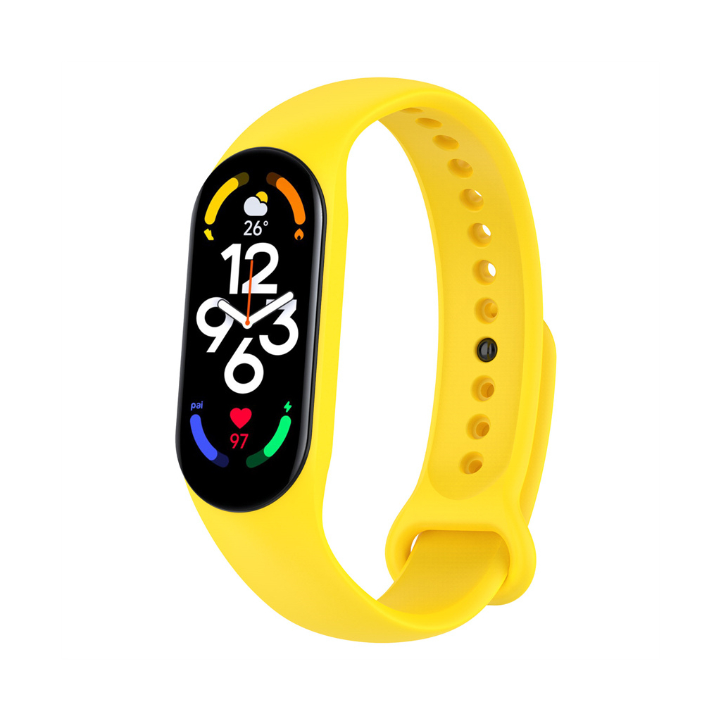 Ремінець до фітнес браслета BeCover Silicone для Xiaomi Mi Smart Band 7 Yellow (707487) - зображення 1