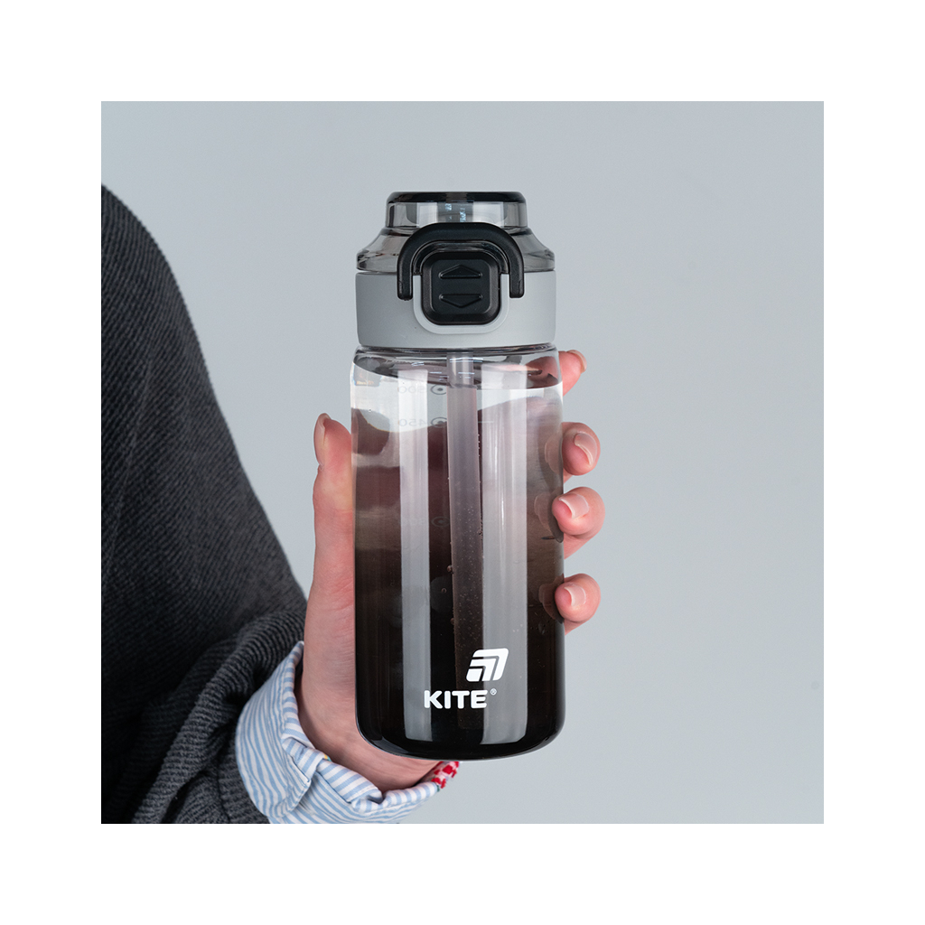 Поїльник-непроливайка Kite 600 мл, чорна (K25-1212-1) - зображення 4