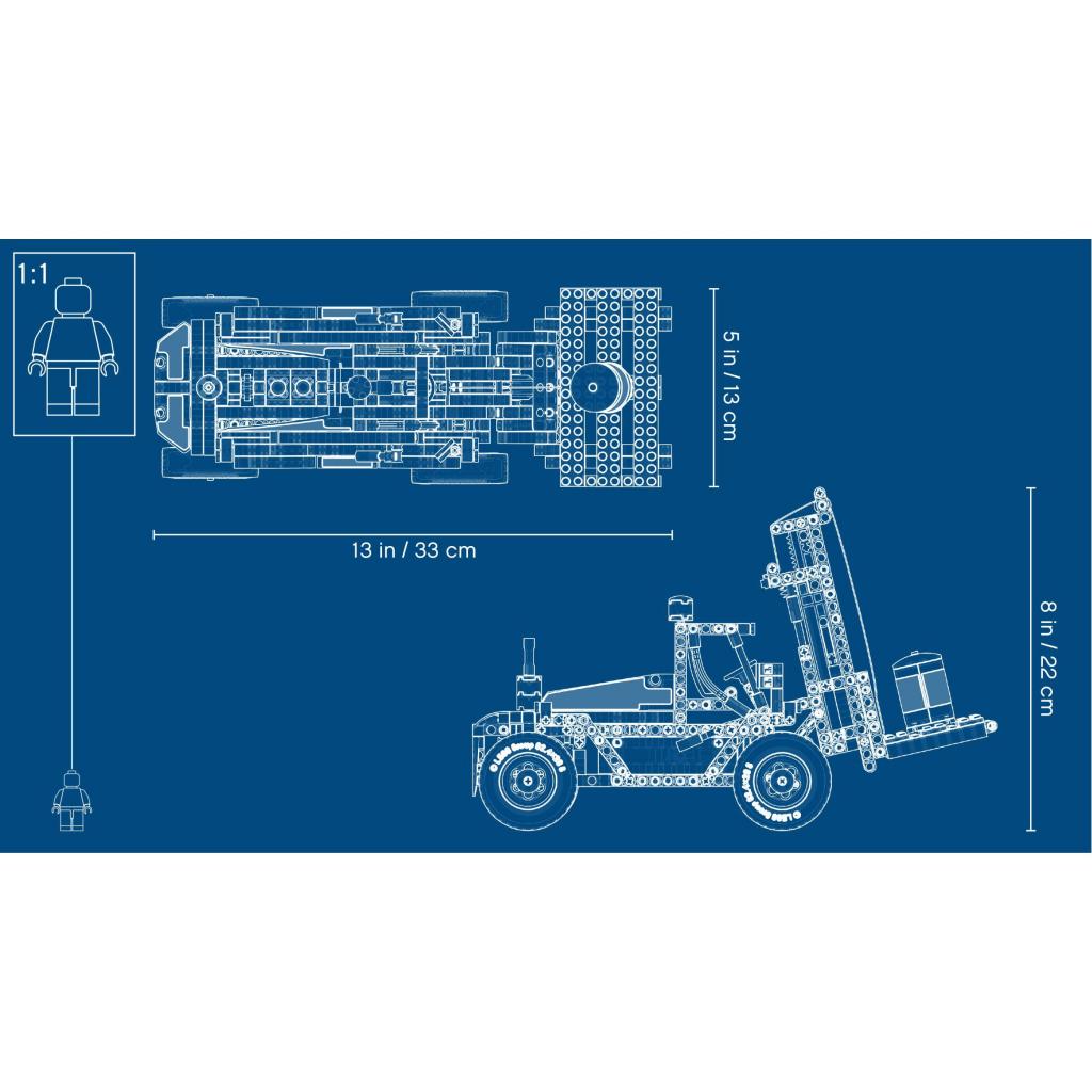 Конструктор LEGO TECHNIC Надпотужний вилковий навантажувач 592 деталі (42079) - зображення 4