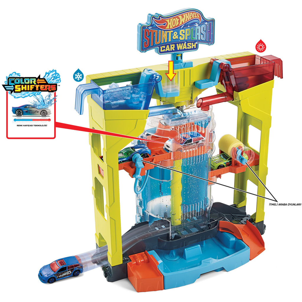 Автотрек Hot Wheels Автомийка: вибух кольорів серії "Зміни колір" (GRW37) - изображение 7