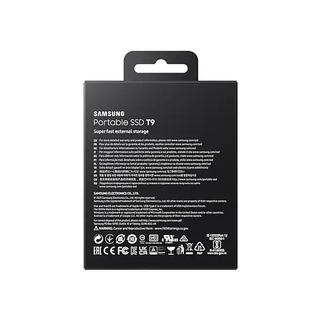 Накопичувач SSD USB 3.2 4TB T9 Samsung (MU-PG4T0B/EU) - изображение 9