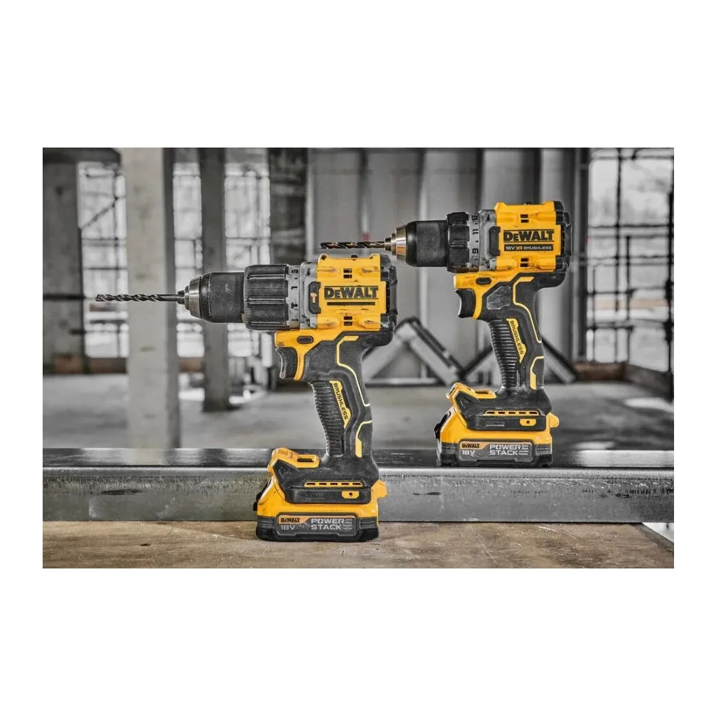 Шуруповерт DeWALT XR Li-Ion PowerStack 90 Нм, 18V 2x1.7Ah, кейс TSTAK (DCD805E2T) - зображення 2