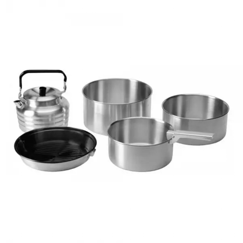 Набір туристичного посуду Vango Aluminium Cook Set Silver (925249) - зображення 1