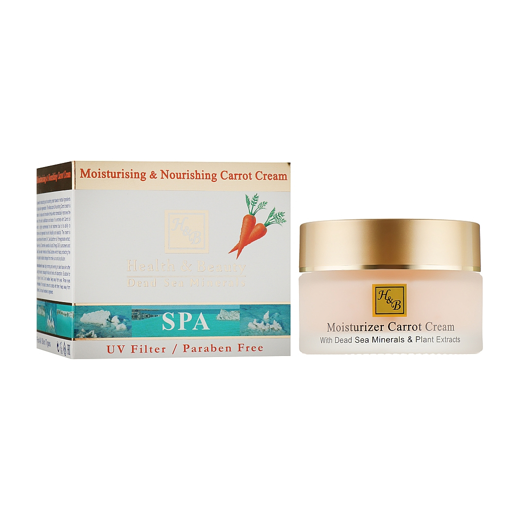 Крем для обличчя Health and Beauty Зволожувальний і живильний морквяний 50 мл (7290012326080) - изображение 1