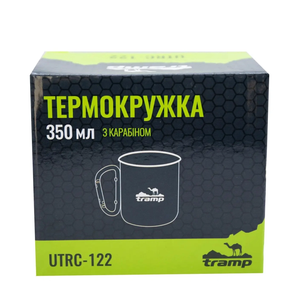 Чашка туристична Tramp 350 мл з карабіном Olive (UTRC-122-olive) - зображення 3