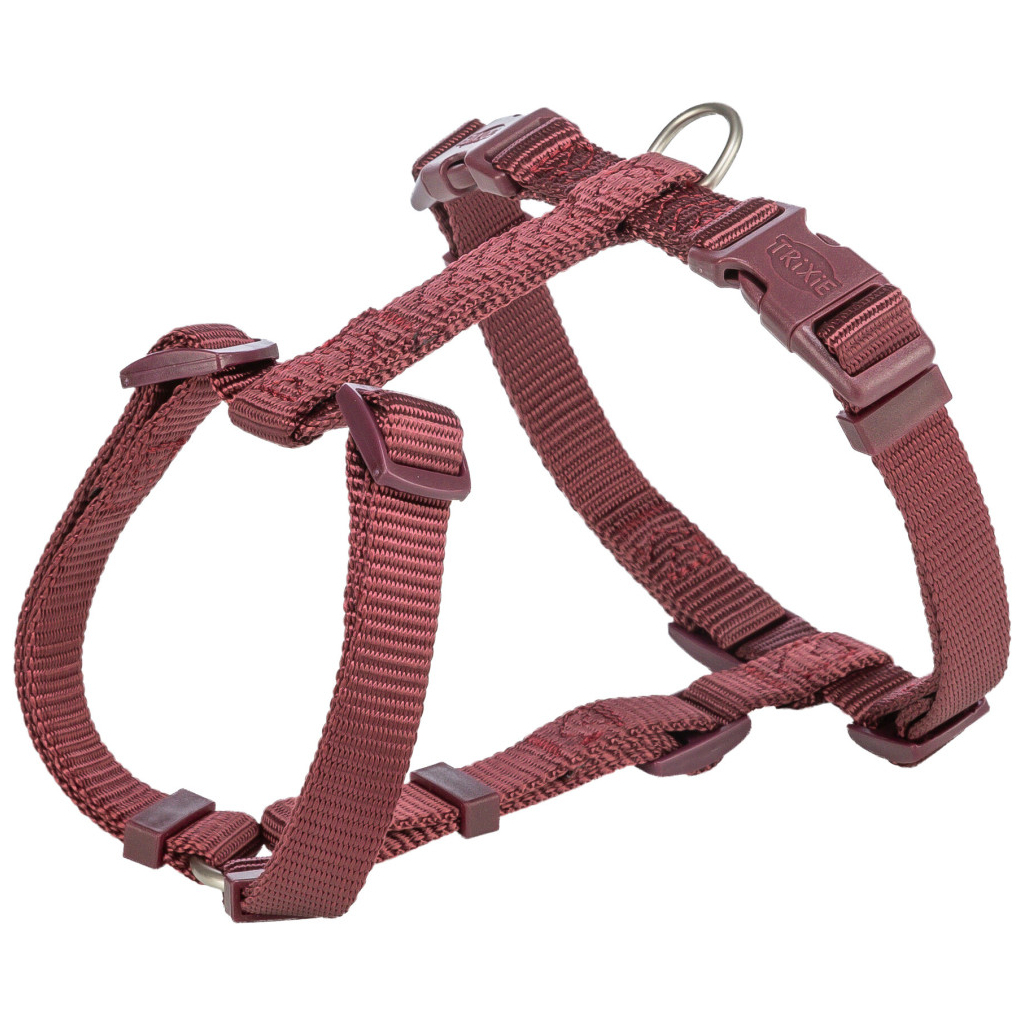 Шлея для собак Trixie Premium H-harness L-XL 75-120 см 25 мм Бордова (4053032672918) - зображення 1