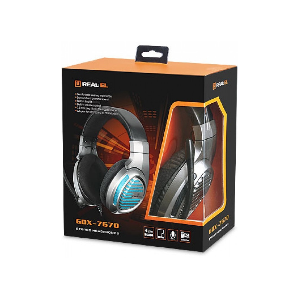 Навушники REAL-EL GDX-7670 Gun Metal - зображення 12