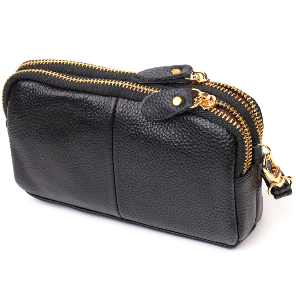 Сумка Vintage З натуральної шкіри Чорна (22088) - зображення 2