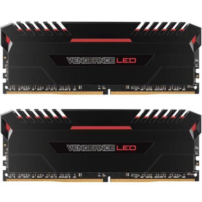 Модуль пам'яті для комп'ютера DDR4 16GB (2x8GB) 3000 MHz Vengeance LED Red Corsair (CMU16GX4M2C3000C15R) - зображення 1