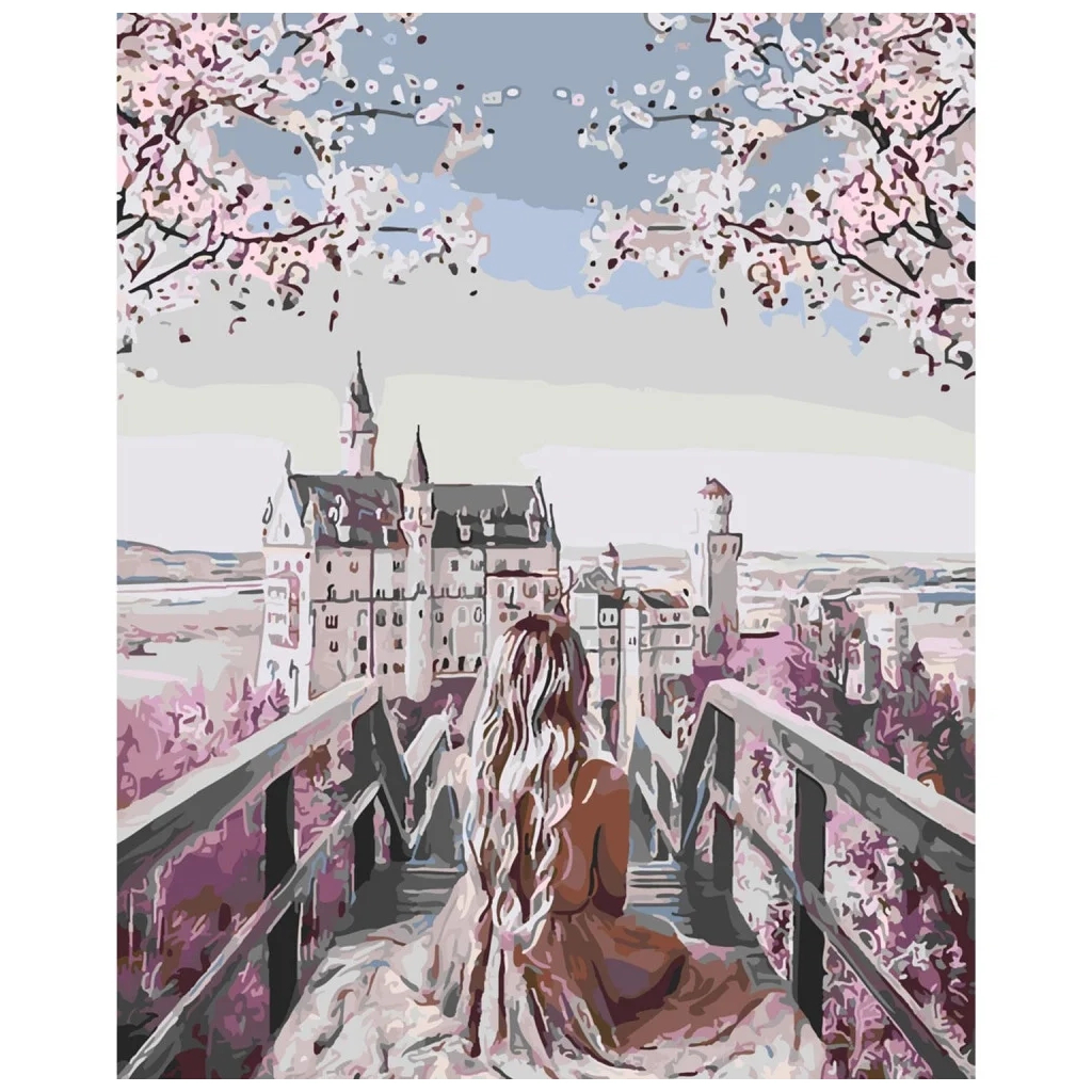 Картина по номерам Strateg Мрійлива дівчина 40х50 см (SY6143) - зображення 1