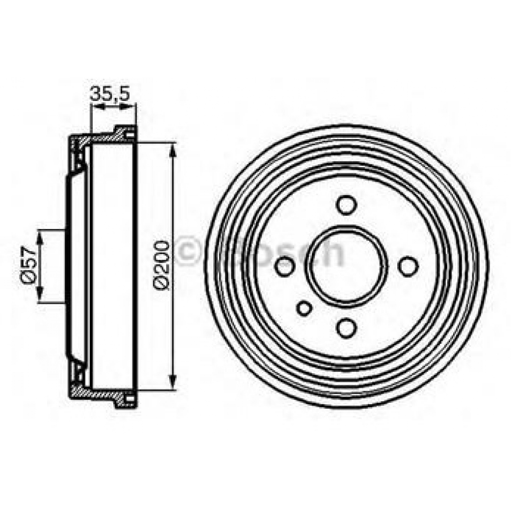 Гальмівний барабан Bosch 0 986 477 021 - изображение 1