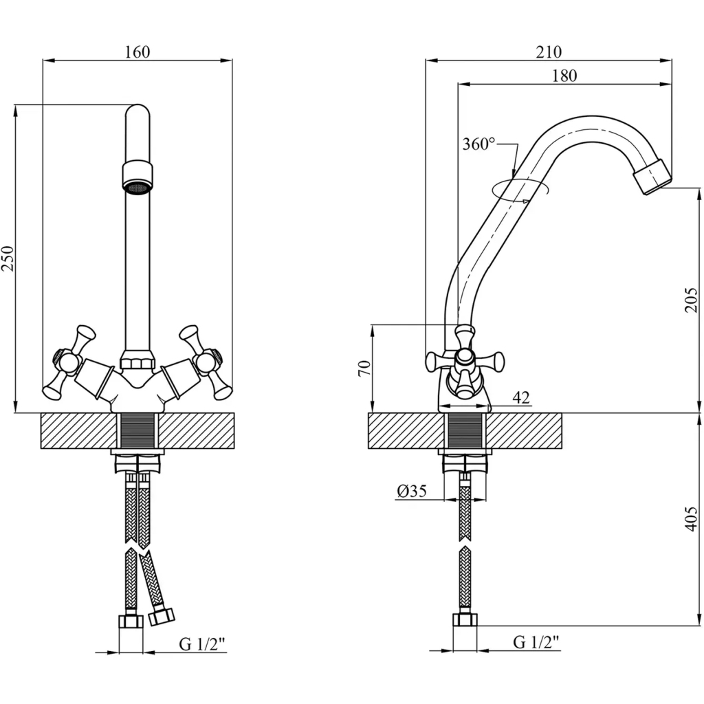 Змішувач Kroner Rhein-C030 (CV014915) - зображення 7