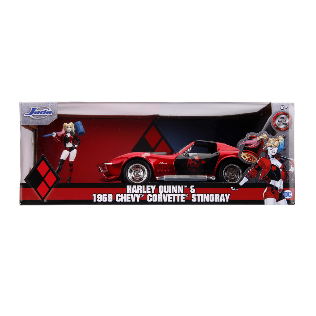 Машина Jada Шевроле Корвет Стінгрей металева з фігуркою Харлі Квін 1:24 (253255019) - зображення 7