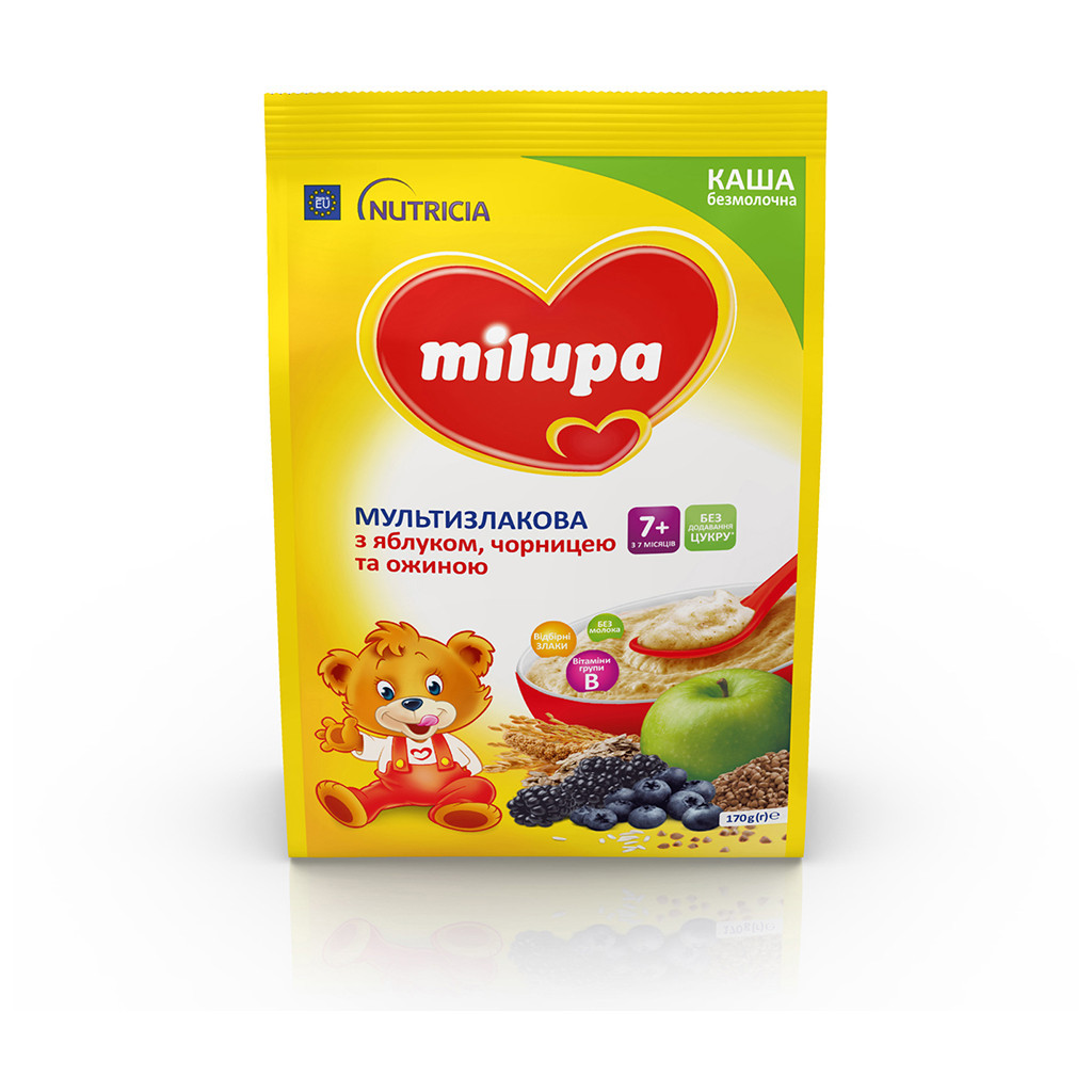 Дитяча каша Milupa Мультизлакова з яблуком, чорницею й ожиною для дітей від 7 місяців 170 г (5900852044243) - изображение 9