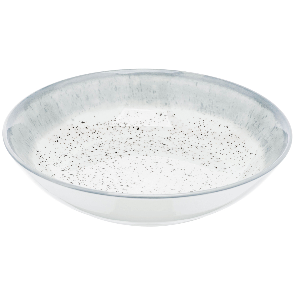 Тарілка Ardesto Siena, 20см, порцеляна, біло-сірий (AR2920SW) - изображение 5