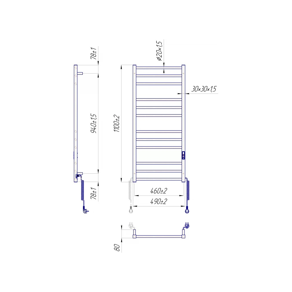 Сушарка для рушників MARIO Преміум Класік-I (2.2.1610.03.P) - зображення 3