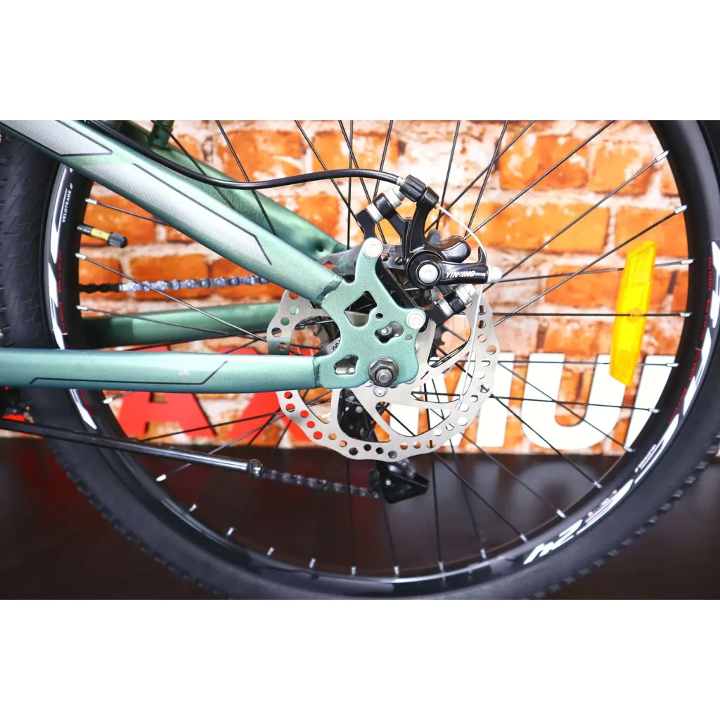 Велосипед Discovery Flint AM DD 24" 13" ST 2024 Зелено-сріблястий (OPS-DIS-24-332) - зображення 7