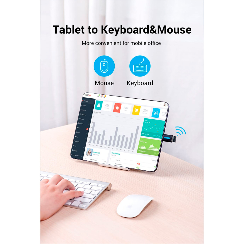 Перехідник USB 2.0 Type-C to USB AF (OTG) Vention (CDTB0) - изображение 5