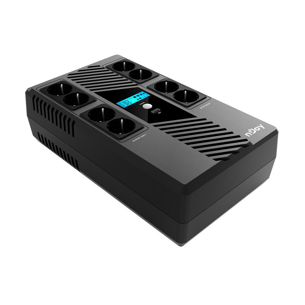 Пристрій безперебійного живлення nJoy Token 800 USB 8*Schuko (UPCSBLS680TTOAZ01B) - зображення 3