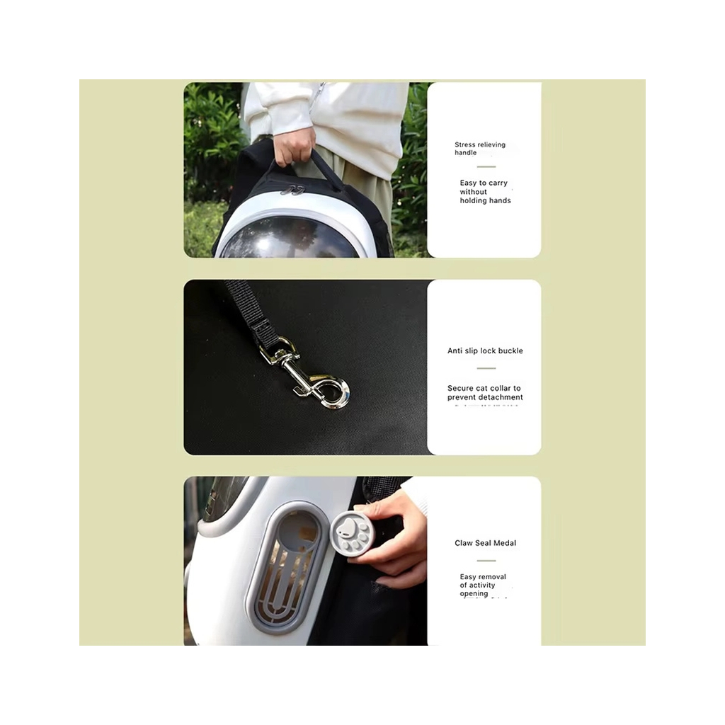 Переноска для тварин Lapka з вентиляцією зелена (PCB-01-G) - зображення 6