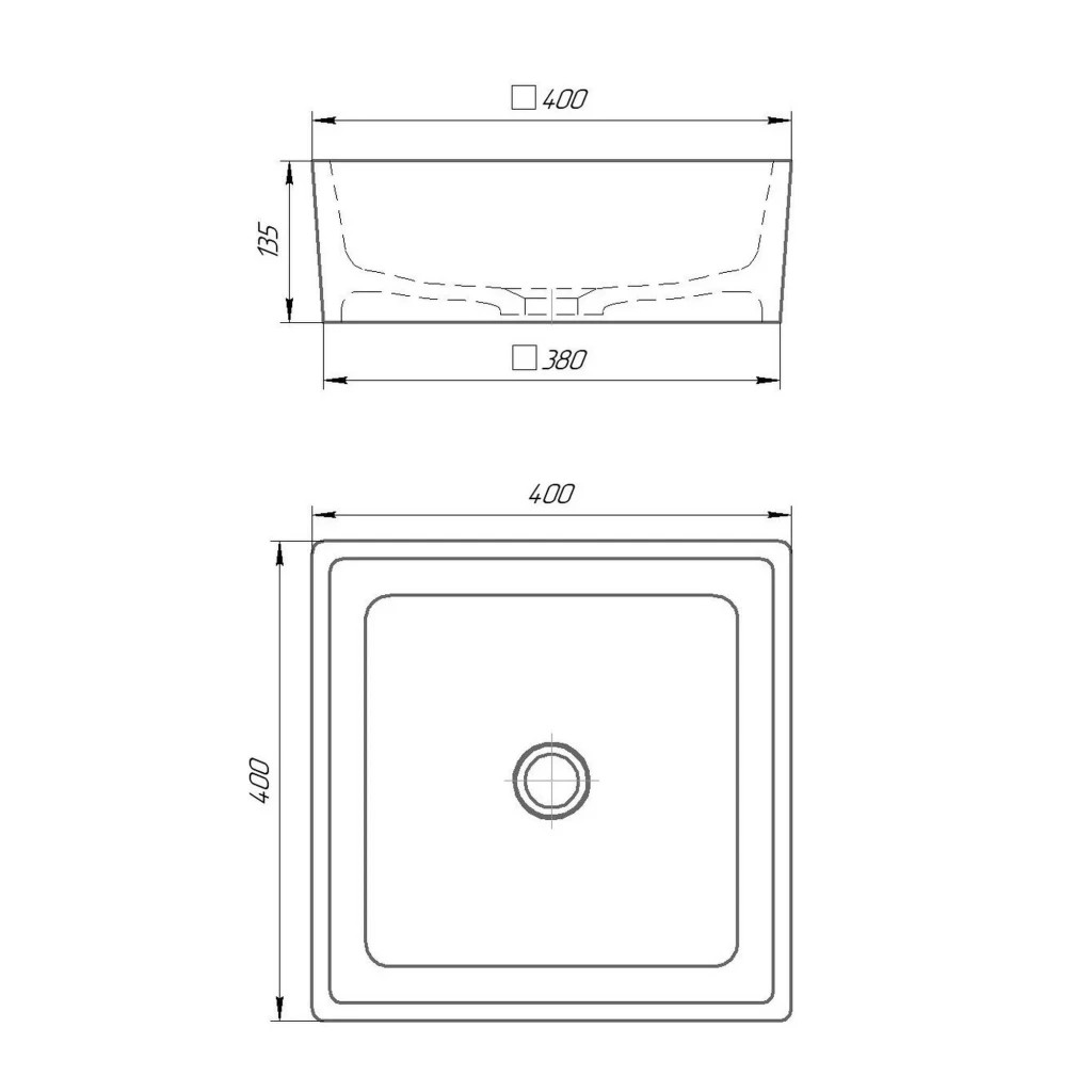 Раковина GRANADO Tremp white gel (gbs1105g) - зображення 6