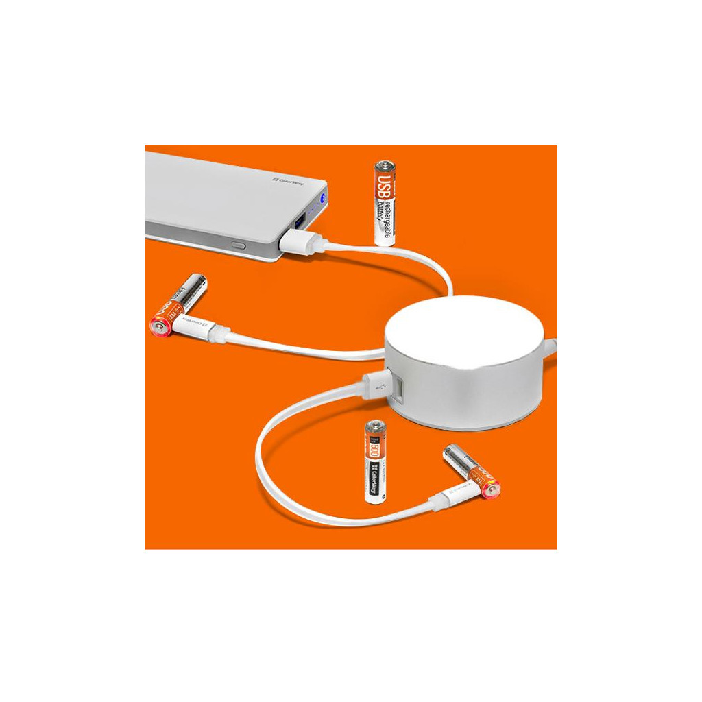 Акумулятор ColorWay AAA USB-micro 400 mAh * 2 (CW-UBAAA-01) - зображення 5