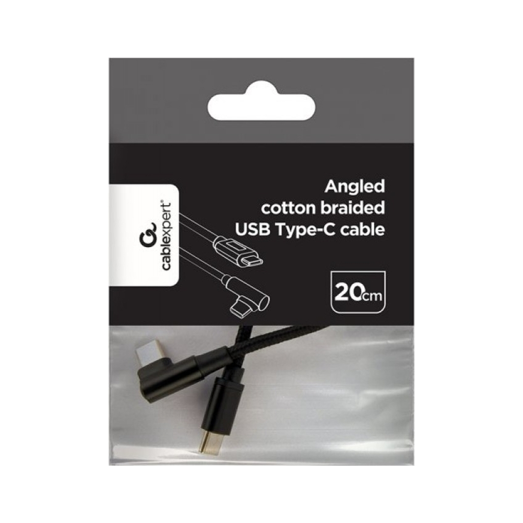 Дата кабель USB-C to USB-C 0,2m angle Cablexpert (CC-USB2-CMCML-0.2M) - зображення 3