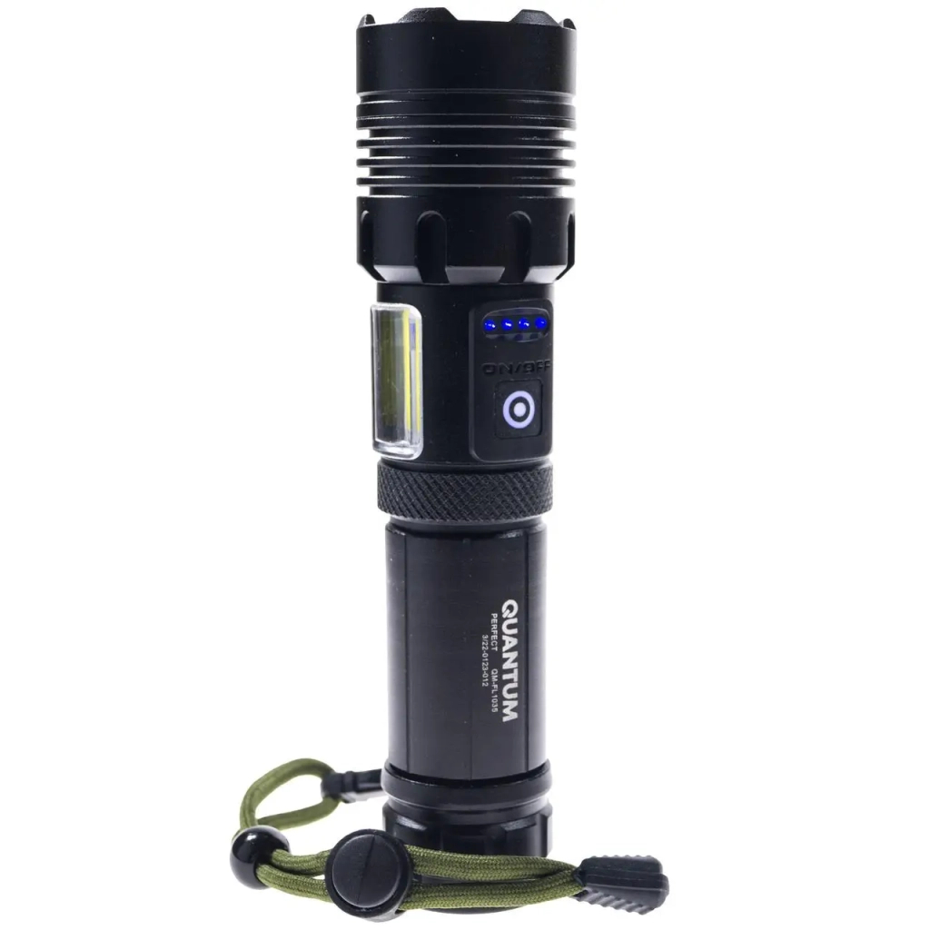 Ліхтар Quantum Perfect 5WLED zoom +3WCOB з функ Power Bank Li-ion18650/2600mAh (QM-FL1035) - зображення 6