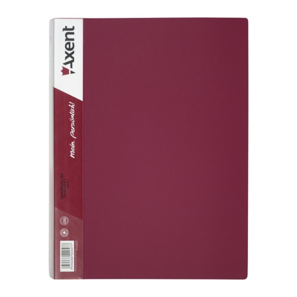 Папка з файлами Axent 60 sheet protectors, burgundy (1060-04-А) - изображение 1