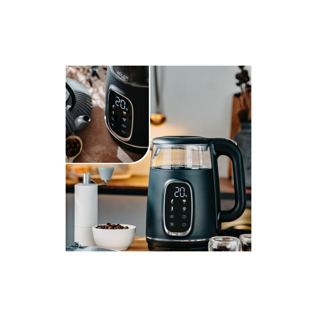 Електрочайник Adler AD 1305 black silver - зображення 9