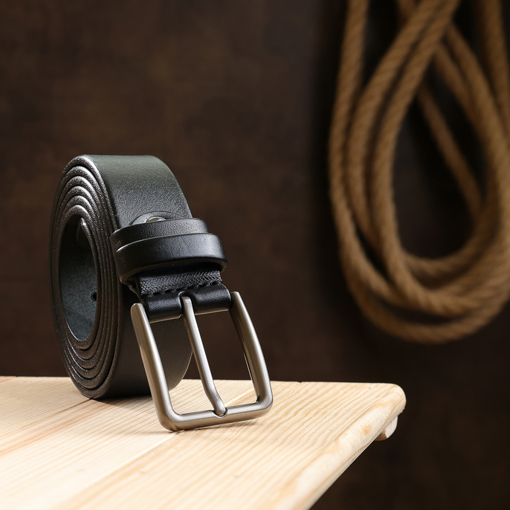 Ремінь Vintage Чоловічий шкіряний Чорний (20700) - зображення 6