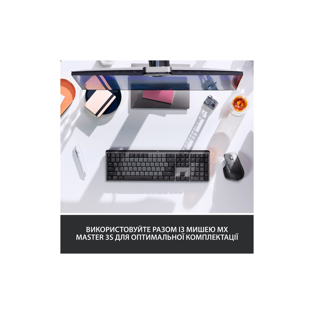 Клавіатура Logitech MX Mechanical Wireless Illuminated Performance Graphite (920-010757) - зображення 9