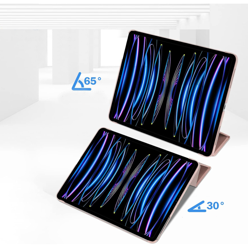 Чохол до планшета BeCover Tri Fold Hard Apple iPad Pro 12.9 2020/2021/2022 Pink (711721) - зображення 5