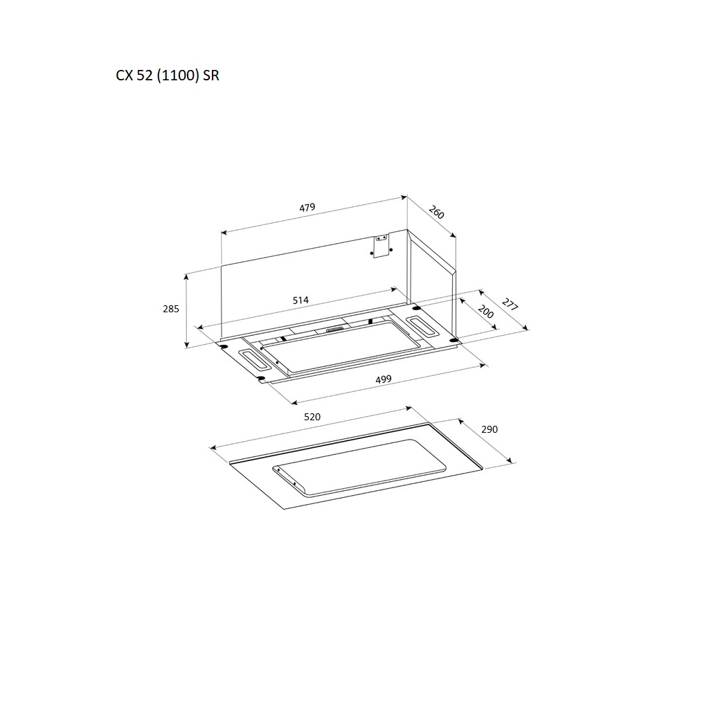 Витяжка кухонна Pyramida CX 52 (1100) SR GWH - зображення 8