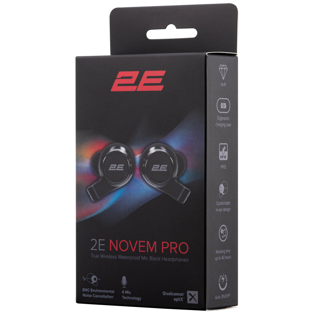 Навушники 2E Novem Pro True Wireless Waterproof Mic Black (2E-EBTWNPBK) - зображення 12