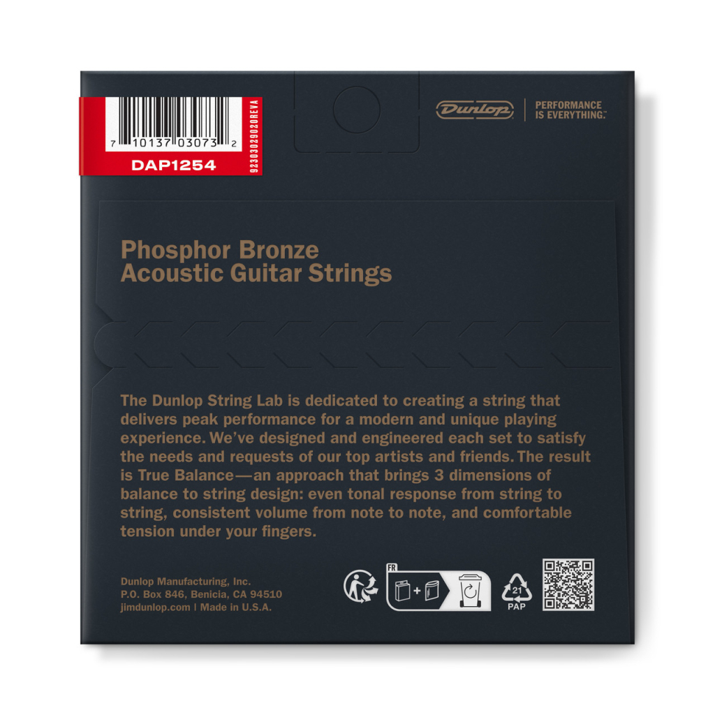 Струни для гітари Jim Dunlop Phosphor Bronze Acoustic Guitar Strings (12-54) (DAP1254) - зображення 2