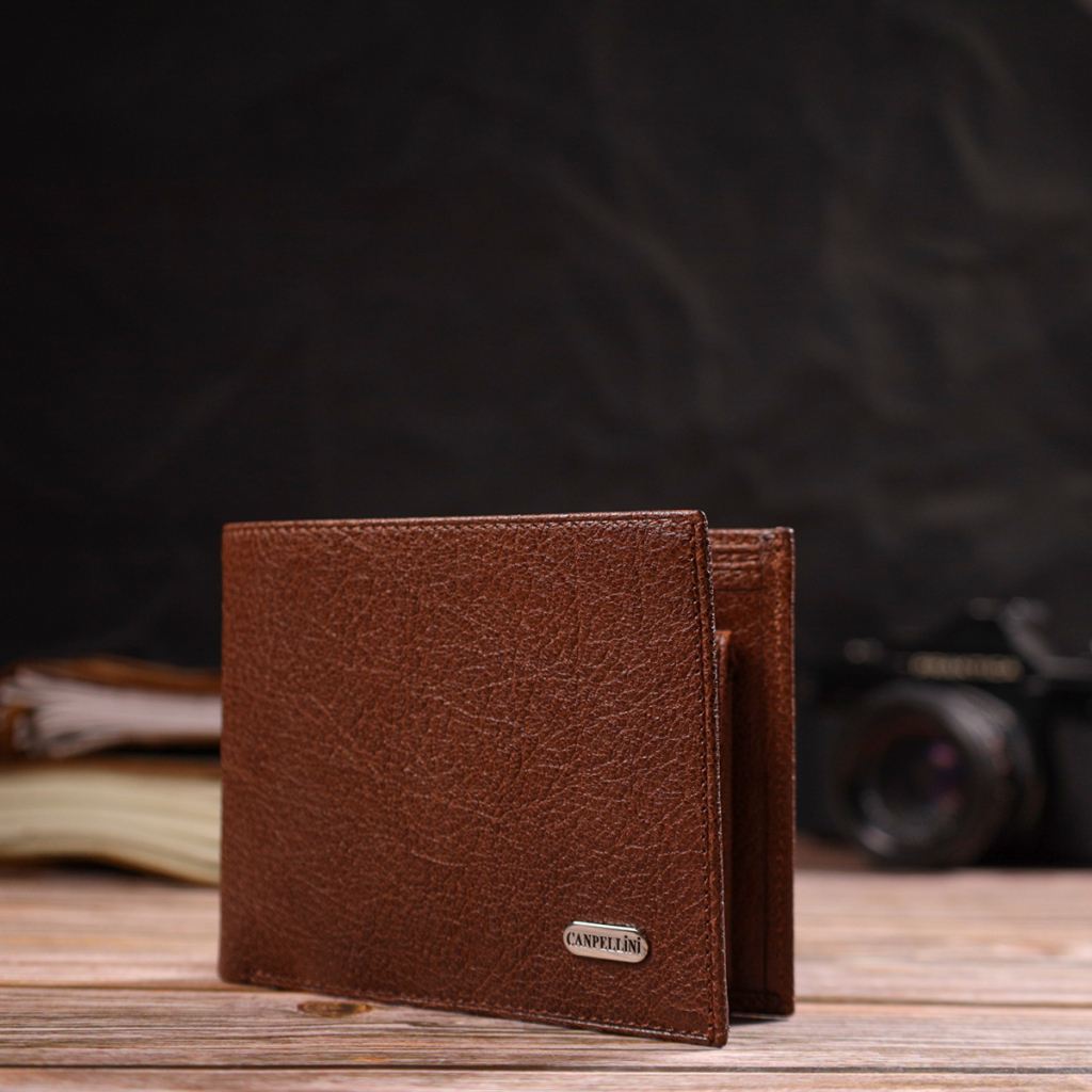 Гаманець Canpellini З натуральної шкіри Світло-коричневий (21765) - зображення 8